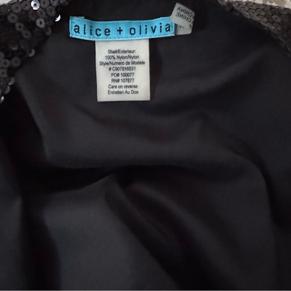 Alice + Olivia Black Sequin Tank Top - Picture 4 of 4